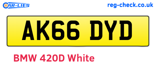 AK66DYD are the vehicle registration plates.