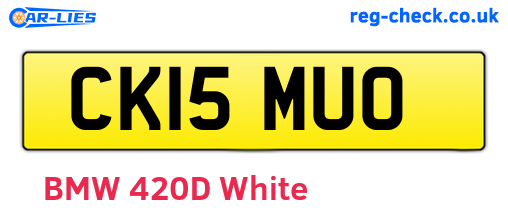 CK15MUO are the vehicle registration plates.