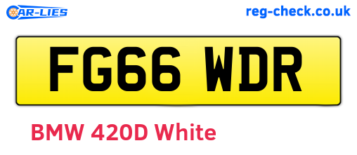 FG66WDR are the vehicle registration plates.