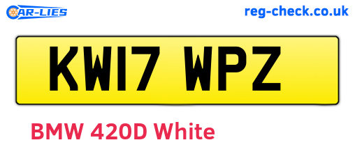 KW17WPZ are the vehicle registration plates.