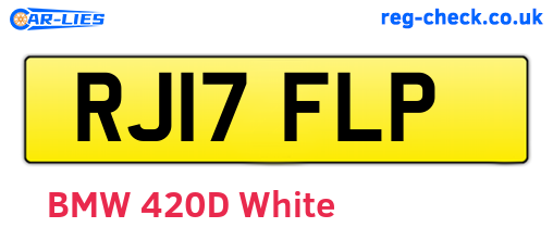 RJ17FLP are the vehicle registration plates.