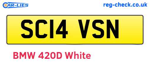 SC14VSN are the vehicle registration plates.
