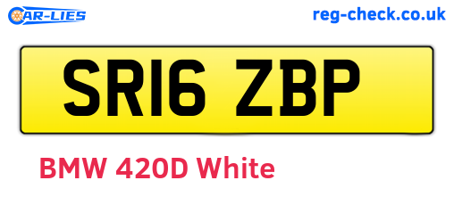 SR16ZBP are the vehicle registration plates.