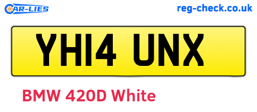 YH14UNX are the vehicle registration plates.