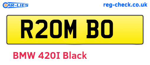 R20MBO are the vehicle registration plates.