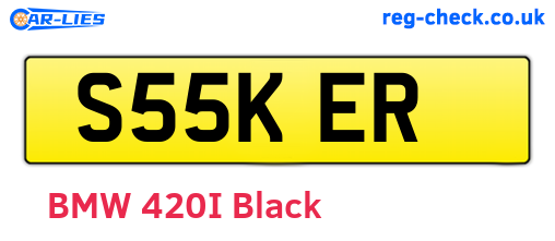 S55KER are the vehicle registration plates.