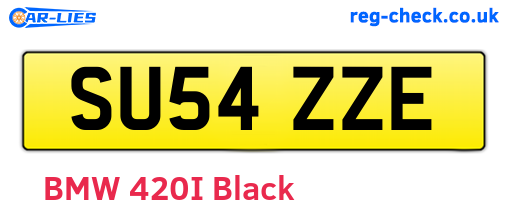 SU54ZZE are the vehicle registration plates.