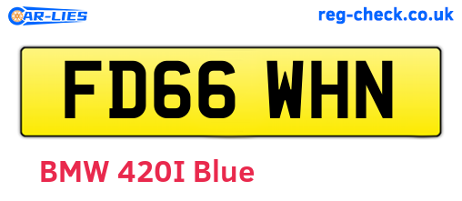 FD66WHN are the vehicle registration plates.