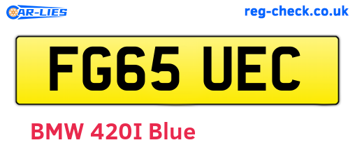 FG65UEC are the vehicle registration plates.
