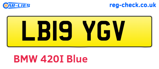 LB19YGV are the vehicle registration plates.