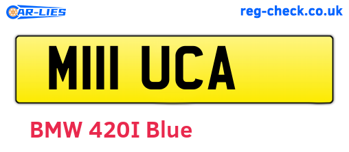 M111UCA are the vehicle registration plates.