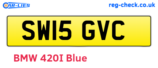 SW15GVC are the vehicle registration plates.