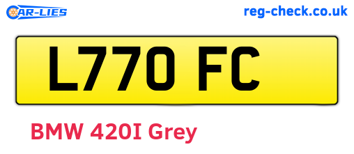 L77OFC are the vehicle registration plates.