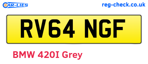 RV64NGF are the vehicle registration plates.