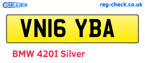 VN16YBA are the vehicle registration plates.
