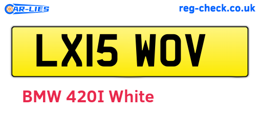 LX15WOV are the vehicle registration plates.