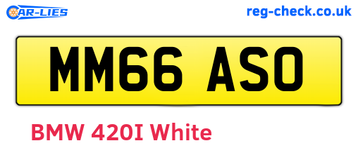 MM66ASO are the vehicle registration plates.
