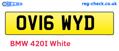 OV16WYD are the vehicle registration plates.