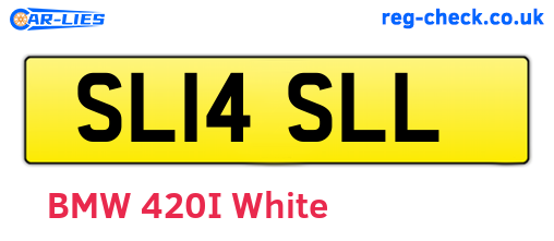 SL14SLL are the vehicle registration plates.