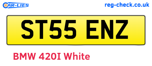 ST55ENZ are the vehicle registration plates.