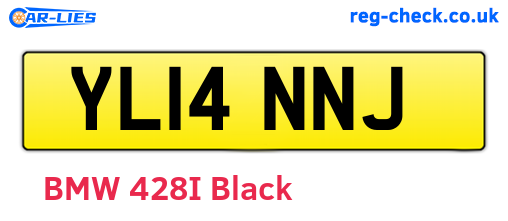 YL14NNJ are the vehicle registration plates.