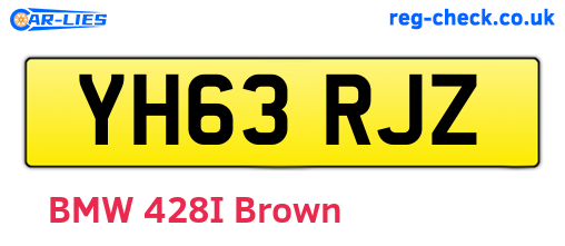 YH63RJZ are the vehicle registration plates.