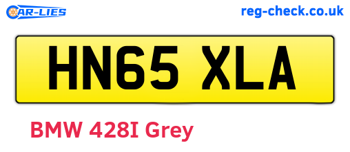 HN65XLA are the vehicle registration plates.