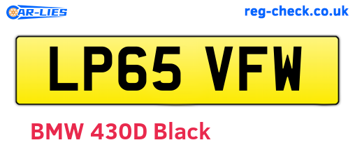 LP65VFW are the vehicle registration plates.