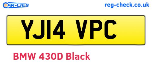 YJ14VPC are the vehicle registration plates.