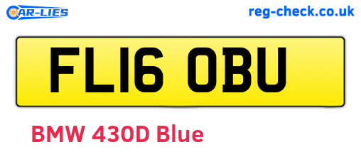 FL16OBU are the vehicle registration plates.