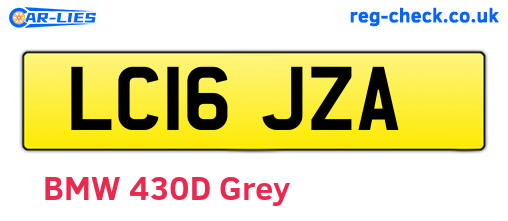 LC16JZA are the vehicle registration plates.