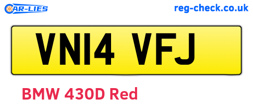 VN14VFJ are the vehicle registration plates.