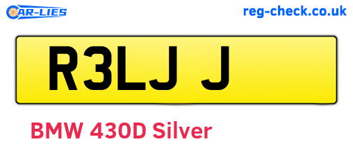 R3LJJ are the vehicle registration plates.