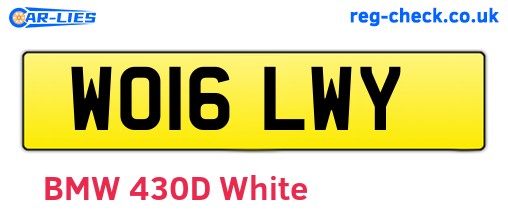 WO16LWY are the vehicle registration plates.