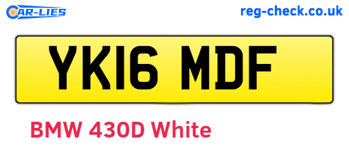 YK16MDF are the vehicle registration plates.