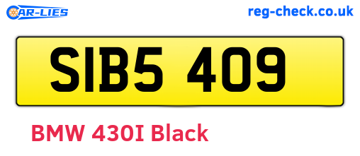 SIB5409 are the vehicle registration plates.