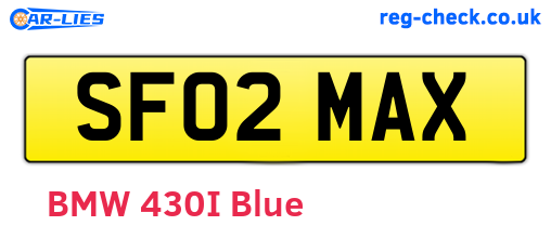 SF02MAX are the vehicle registration plates.