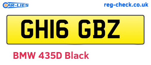 GH16GBZ are the vehicle registration plates.