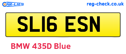 SL16ESN are the vehicle registration plates.