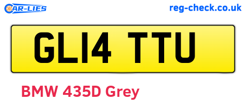 GL14TTU are the vehicle registration plates.