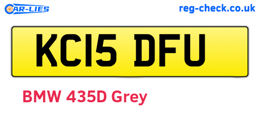 KC15DFU are the vehicle registration plates.