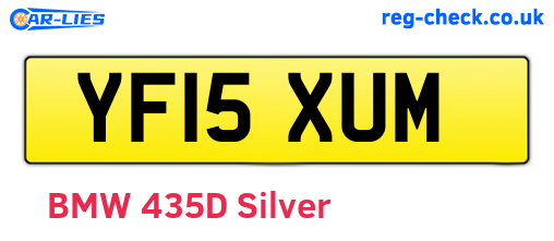 YF15XUM are the vehicle registration plates.