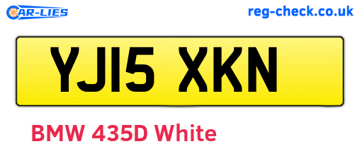 YJ15XKN are the vehicle registration plates.