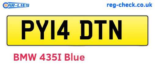 PY14DTN are the vehicle registration plates.