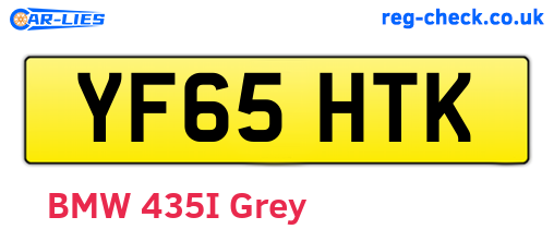 YF65HTK are the vehicle registration plates.