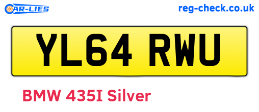 YL64RWU are the vehicle registration plates.