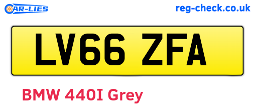 LV66ZFA are the vehicle registration plates.