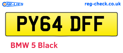 PY64DFF are the vehicle registration plates.