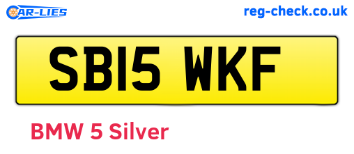 SB15WKF are the vehicle registration plates.