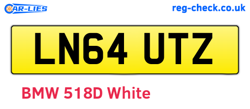 LN64UTZ are the vehicle registration plates.
